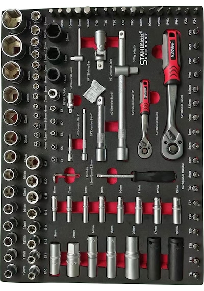 Grayzer GSTH215P 6 Çekmeceli Dolu Takım Arabası 261 Parça (Takımlar Stahlmayer)