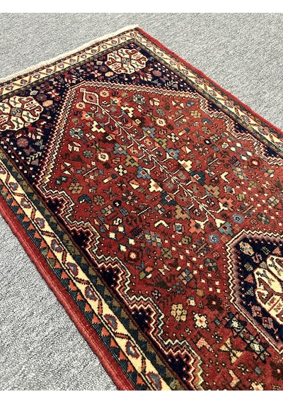 El Dokuma İran Halısı 60x150 Kırmızı %100 Yün Küçük Yolluk Kırmızı