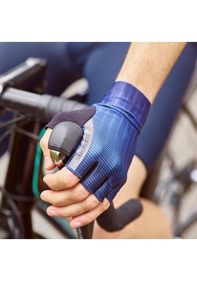Shimano Advanced Race Mavi Kısa Eldiven Beden S