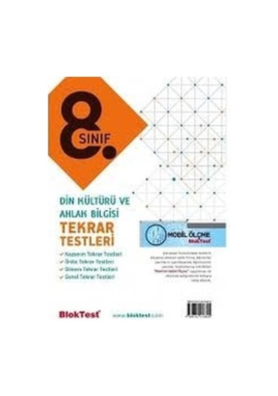 8.Sınıf Din Kültürü ve Ahlak Bilgisi Tekrar Testleri- Bloktest Yayınları