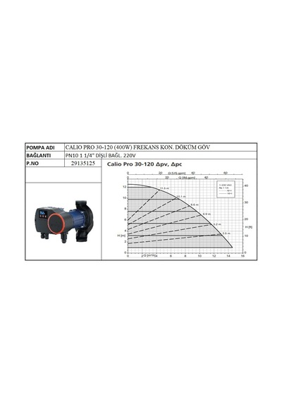 Ksb Calio Pro 30-120 Pn6-10-16 400w Frekans Kon. Sirkülasyon Pompası - 11/4'' Dişli Bağlantılı
