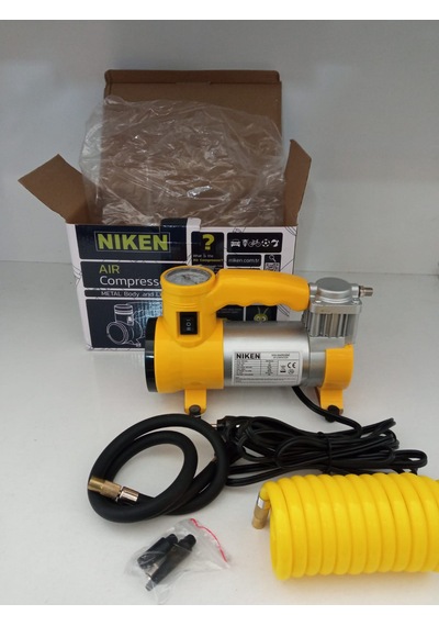 Niken Marka Sarı Renk Metal Lambalı Lastik Havası Şişirme Kompresörü Adet