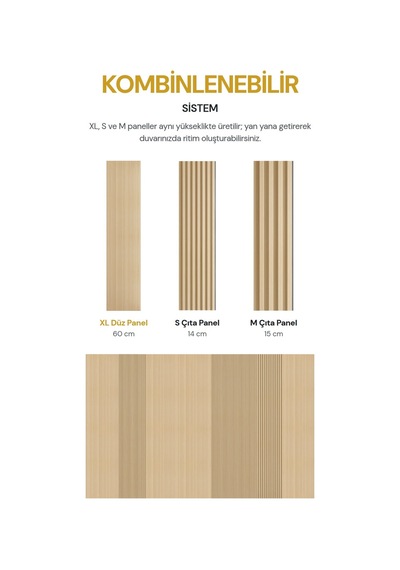 Vilo Mpc Xl Düz Duvar Paneli Harmony Wood 265cm Yapıştırmalı Montaj - Neme Ve Darbeye Dayanıklı