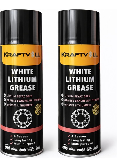 Kraftvoll Yüksek Performanslı Uzun Süre Koruma Sağlayan Beyaz Gres 400 ML + 2 li Set