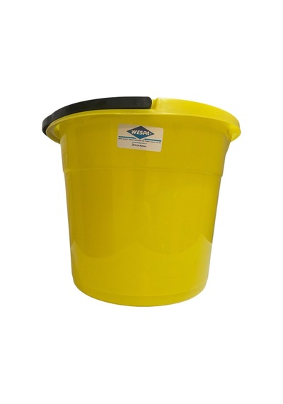 Wespa Sarı Plastik Su Kovası, 3 No, Siyah Kulplu, Dayanıklı Temizlik Malzemesi 10 Litre Diğer