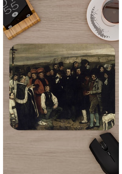 Ornans Ta Cenaze Tablo Courbet V4 22x18 Gaming Kauçuk Kaymaz Taban Mouse Pad Fare Altlığı