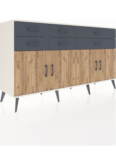 Hyperion Konsol 3 Raflı 6 Çekmeceli 4 Kapaklı 176x44x99 Aytaşı-ça Aytaşı-çam/antrasit Hyperion Konsol 3 Raflı 6 Çekmeceli 4 Kapaklı 176x44x99 Aytaşı-ça Aytaşı-çam/antrasit