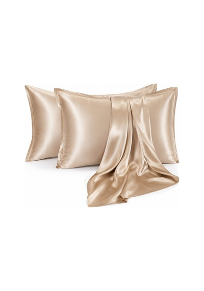 Saten Yastık Kılıfı 2 Adet Gold İpek Altın - 881977603 Altın