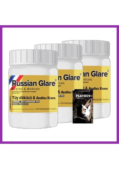 Bezos Süper Rusian Glare Tüy Kremi Nano 3 Adet X 50 Ml Rus Merhemi + Yanında Jel Bty