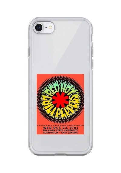 Apple Uyumlu iPhone 8 Şeffaf Kılıf Red Hot Chili Peppers Tasarımlı
