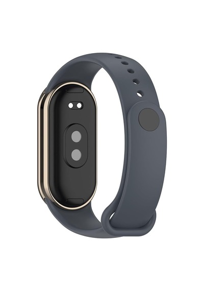 Xiaomi Mi Band 8/9 İle Uyumlu Silikon Spor Kayış, Soft Jel Band, Gri, Mi-band-8-9-klsk-gri