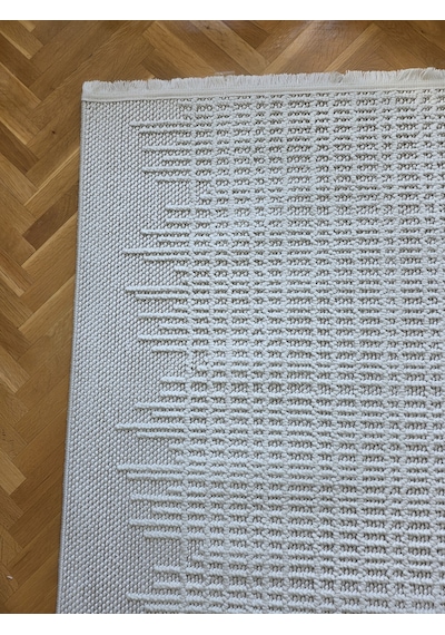 Elvey Home Monaco 220 Krem İskandinav Sisal Bukle Bohem Yumuşak Özel Ölçü Salon Koridor Mutfak Halı Yolluk 0220-krem