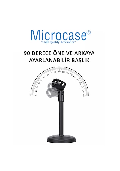 Microcase Portatif Metal Gövde Masaüstü Mikrofon Tutucu Al5719
