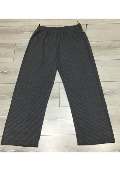 Kışlık Fitilli Kaşkorse Beli Lastikli Büyük Beden Pantolon Gri