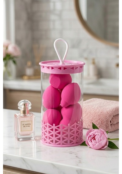 Mini Boy 8'li Koyu Pembe Makyaj Süngeri Seti- 2 Cm X 3 Cm Makyaj Uygulama Süngeri