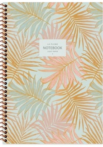 La Plume 16x22 Cm Hafif Defter Çizgisiz Krem Renk Kağıt 80 Yaprak Pembe
