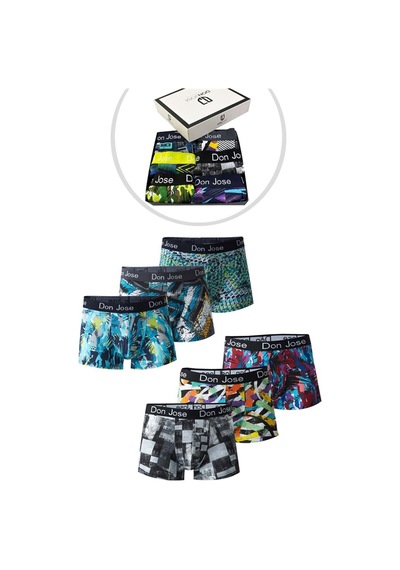 Josejuan 6'Lı Erkek Boxer Baskılı Koton Likralı 54502 - Xl