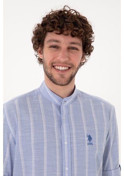 U.S. Polo Assn. Erkek Hakim Yaka Mavi Gömlek 50306392-VR036