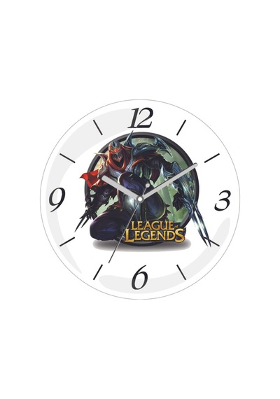 Zed Lol Oyun Karakter Oyun Sessiz Bombeli Gerçek Cam Duvar Saati Siyah