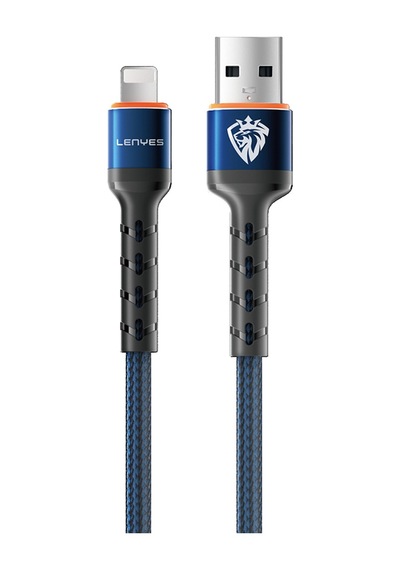 Lenyes Lc515 Apple iPhone UyumluŞarj Kablosu Lightning Usb Hızlı Şarj Özellikli Data Ve Şarj Kablosu 3a 1m Mavi
