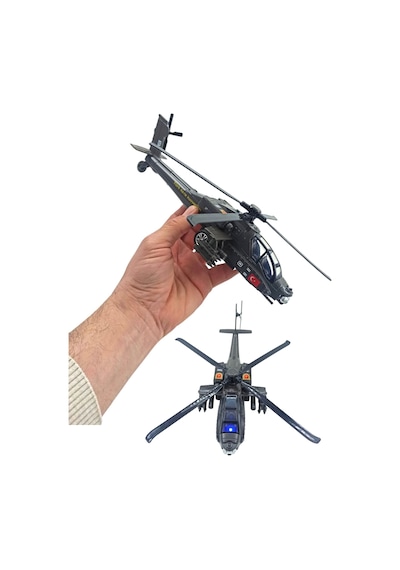 Gökyüzünün Hakimi: Metal Türk Atak Helikopteri Oyuncağı Sesli Işıklı Eni:25cm.
