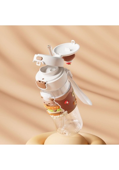 D2551 Dıller 600 Ml Boyun Askılı Trıtan Su Matarası Çok Renkli