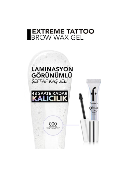 Extreme Tattoo Uzun Süre Sabitleyici Etkili Transparan Jel Kaş Wax'ı 8682536110471 4402084