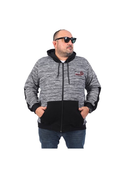 Moc Grande Mocgrande Büyük Beden Erkek Sweat The Frontier 22726 Sıyah SIYAH