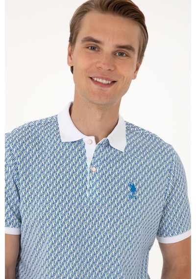 U.S. Polo Assn. Erkek Regular Fit Beyaz Polo Yaka Tişört 50300366-VR013