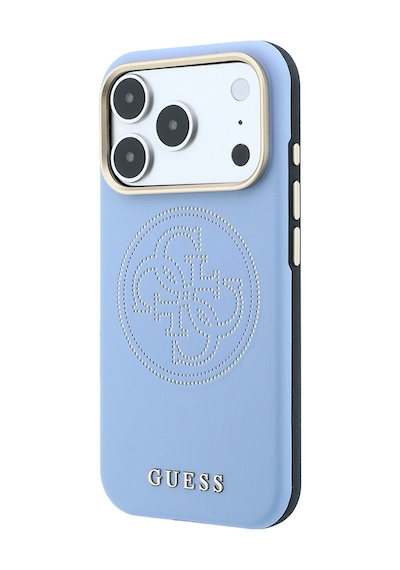 Apple iPhone 18 Pro Max Uyumlu Kılıf Guess Lisanslı M-safeli Pu Delikli 4g Ve Yazı Logolu Kapak Açık Mavi