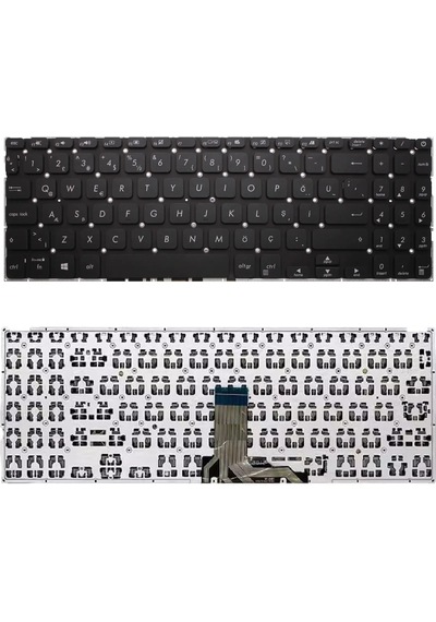 Siyah-ışıksız, Notebook Klavye - Asus Aexkra00130 Muadili İle Uyumlu