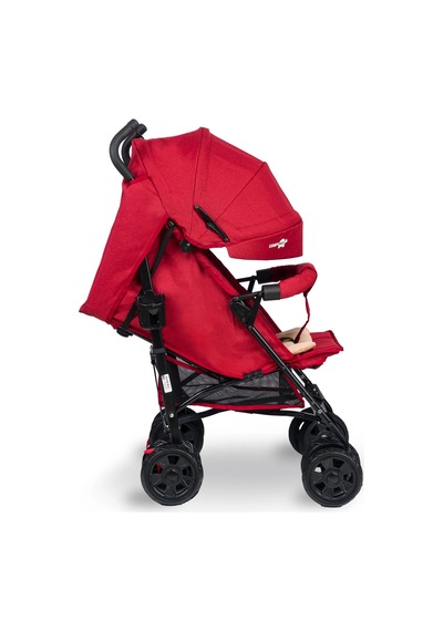 Comfymax Tam Yatar Baston Bebek Arabası Dark Red