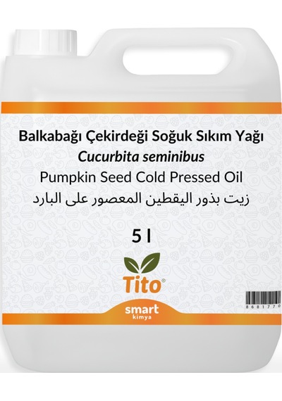 Tito Balkabağı Çekirdeği Soğuk Sıkım Yağı Cucurbita Seminibus 5 L