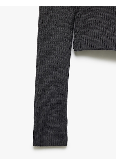 Koton Slim Fit Uzun Kollu Omzu Açık Madonna Yaka Triko Kazak Antrasit 5sal90022ht Antrasit Koton Slim Fit Uzun Kollu Omzu Açık Madonna Yaka Triko Kazak Antrasit 5sal90022ht Antrasit