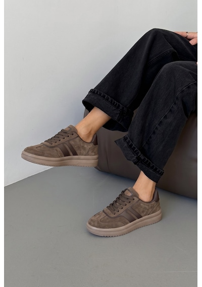 V.S.H Velvet Rota Kadın Kahverengi-kahve Sneaker Spor Ayakkabı - Kadın Günlük Ayakkabı-2527 V.S.H Velvet Rota Kadın Kahverengi-kahve Sneaker Spor Ayakkabı - Kadın Günlük Ayakkabı-2527