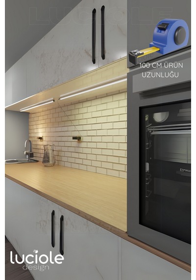 Mutfak Tezgah Altı Led Işık Bar Aç Kapa Günışığı Yapışkanlı 1 Metre - Lambader Gun6