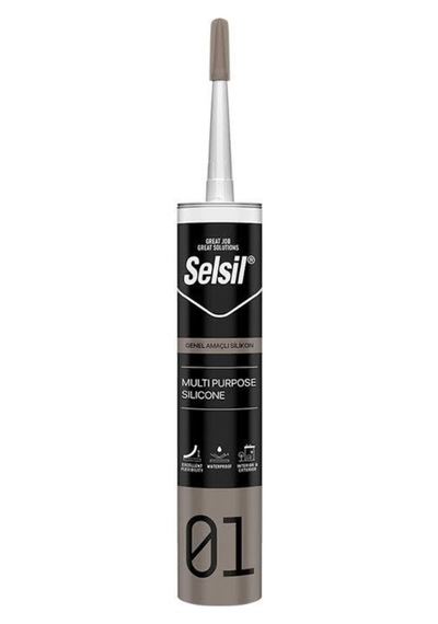 Selsil Genel Amaçlı Silikon Şeffaf 280 Gr 1 Adet