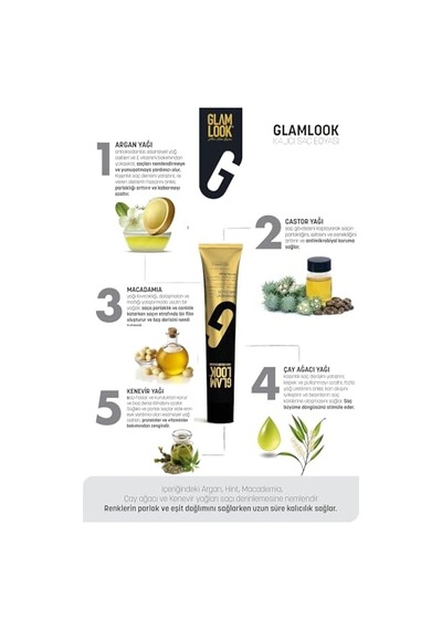 Look Kalıcı Saç Boyası 8.44 Açık Kumral Yoğun Bakır 100 Ml Koruyucu, Nemlendirici, Besleyici Yağlar, Dü