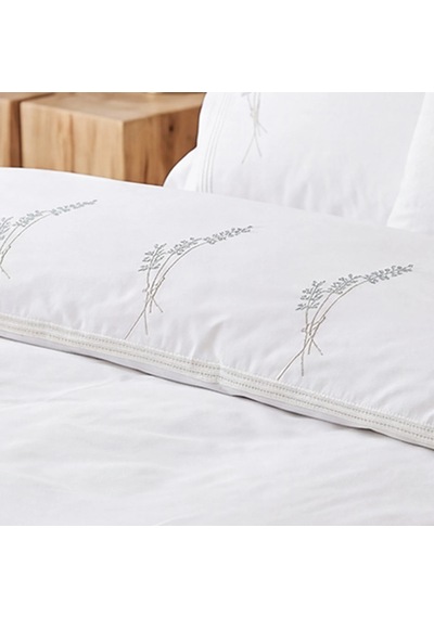Snowdrop Nakışlı 7 Parça Çift Kişilik Nevresim Takımı Adaçayı Yeşili-yumuşak Beyaz
