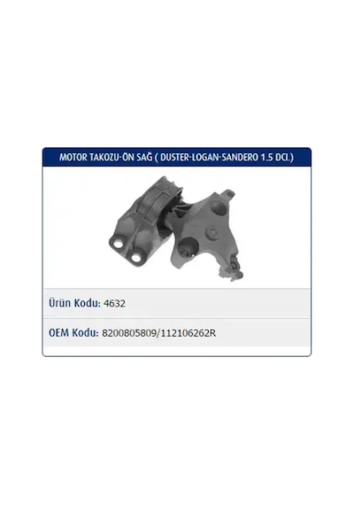 Master M4632 Motor Takozu Sag 112106262r 8200805809
