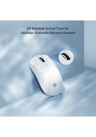 Ws216 Kablosuz 1600dpı 7 Tuşlu Sessiz Pc, Mac, Dizüstü Bilgisayar İçin, Usb Mini Alıcı İle Optik Mouse Beyaz Açık Beyaz