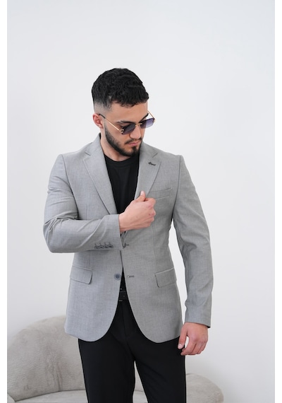 Dupont Classics Dupont Slim Fit Mono Yaka 6 Drop Çift Yırtmaç Keten Erkek Blazer Ceket - Nefes Alabilir Hafif Ceket Açık Gri Dupont Classics Dupont Slim Fit Mono Yaka 6 Drop Çift Yırtmaç Keten Erkek Blazer Ceket - Nefes Alabilir Hafif Ceket Açık Gri