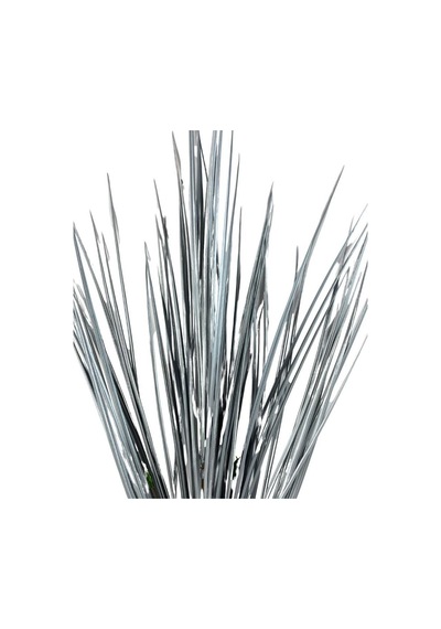 Yapay Çiçek Gümüş Renk Grass Saz 50Cm Bitki Yapay Çiçek Dekor Çiç