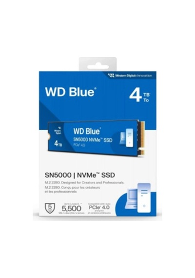 Wd Blue Sn5000 Wds400t4b0e 4tb 5500/5000 Gen4 Nvme Pcıe M.2 2280 Ssd