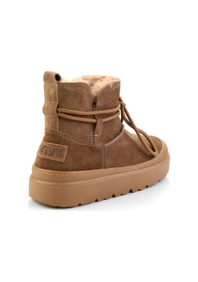 Taba Hakiki Deri Kadın Bot & Bootie K02748100202 Taba