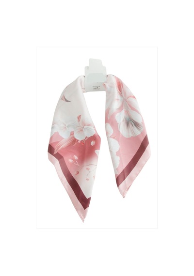 Zero Land Çiçek - 333 - Zr Saten Fular 50x50 - Concepta - Cm Pembe