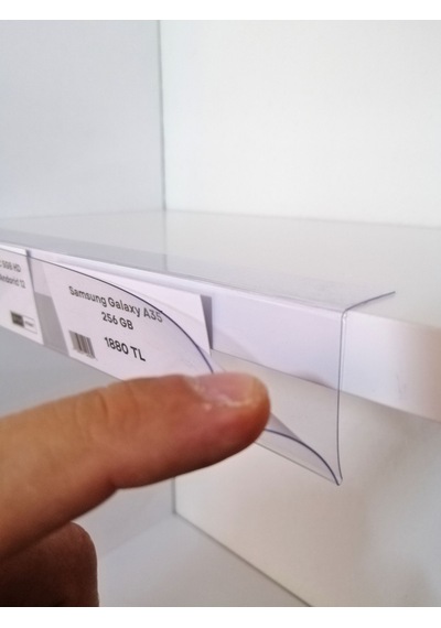 10 Adet Yapışkanlı Etiketlik Profil 24 x 4 CM Raf Etiketlik İsimlik
