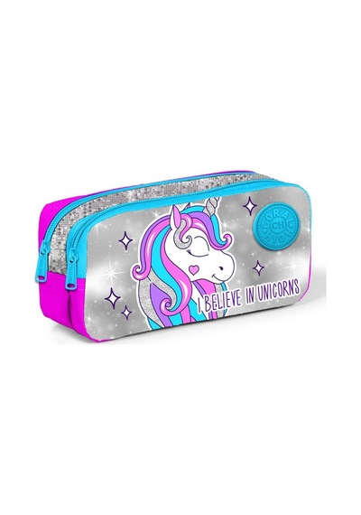 Coral High Kids İki Bölmeli Unicorns Baskılı Kalemlik - Kız