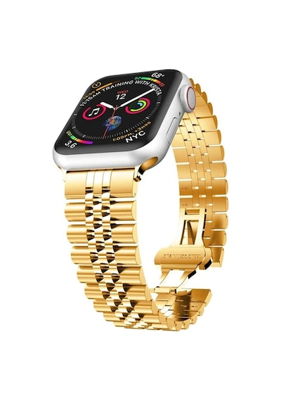 Ally Apple Watch 7-8 41mm 6-5-4 40mm Kayış Kordon Paslanmaz Çelik 3-2-1 38mm- 5775