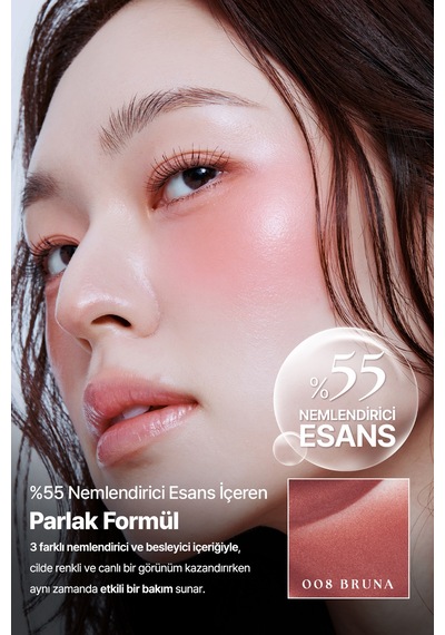 Hafif Yapılı, Ciltle Bütünleşen Parlak Bitişli Likit Allık Muzıgae Mansıon Objet Blush 008 Bruna 65731417